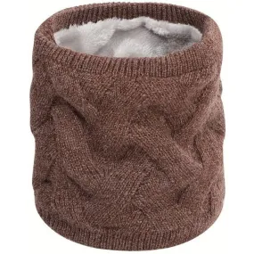 Brauner Winter Loop-Schal – Sylt Brands Schal mit Fleece-Innenfutter