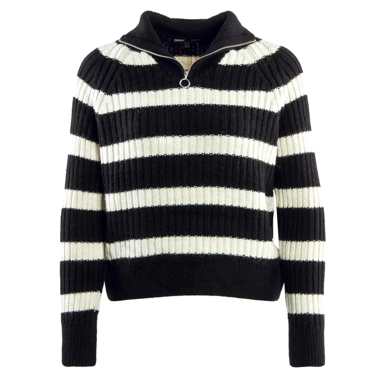 Damen Pullover - Leise Freya Zip High Neck Knit - Black