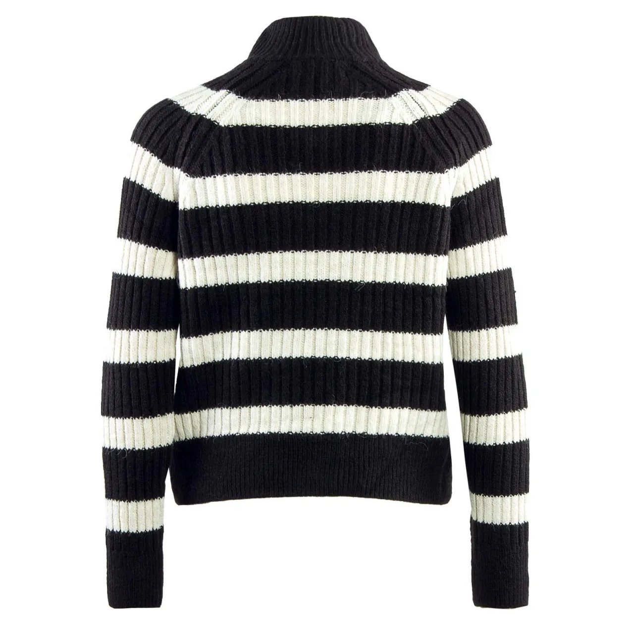 Damen Pullover - Leise Freya Zip High Neck Knit - Black