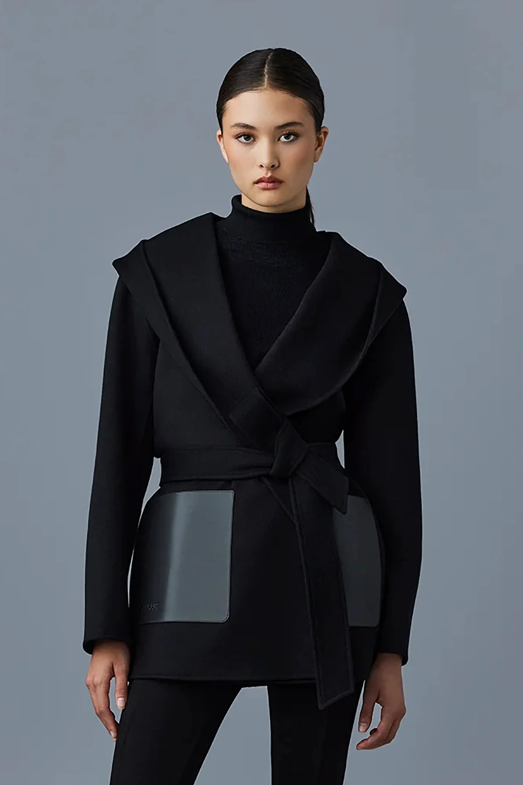 MACKAGE Double-Face Wool Wrap Coat Azra  