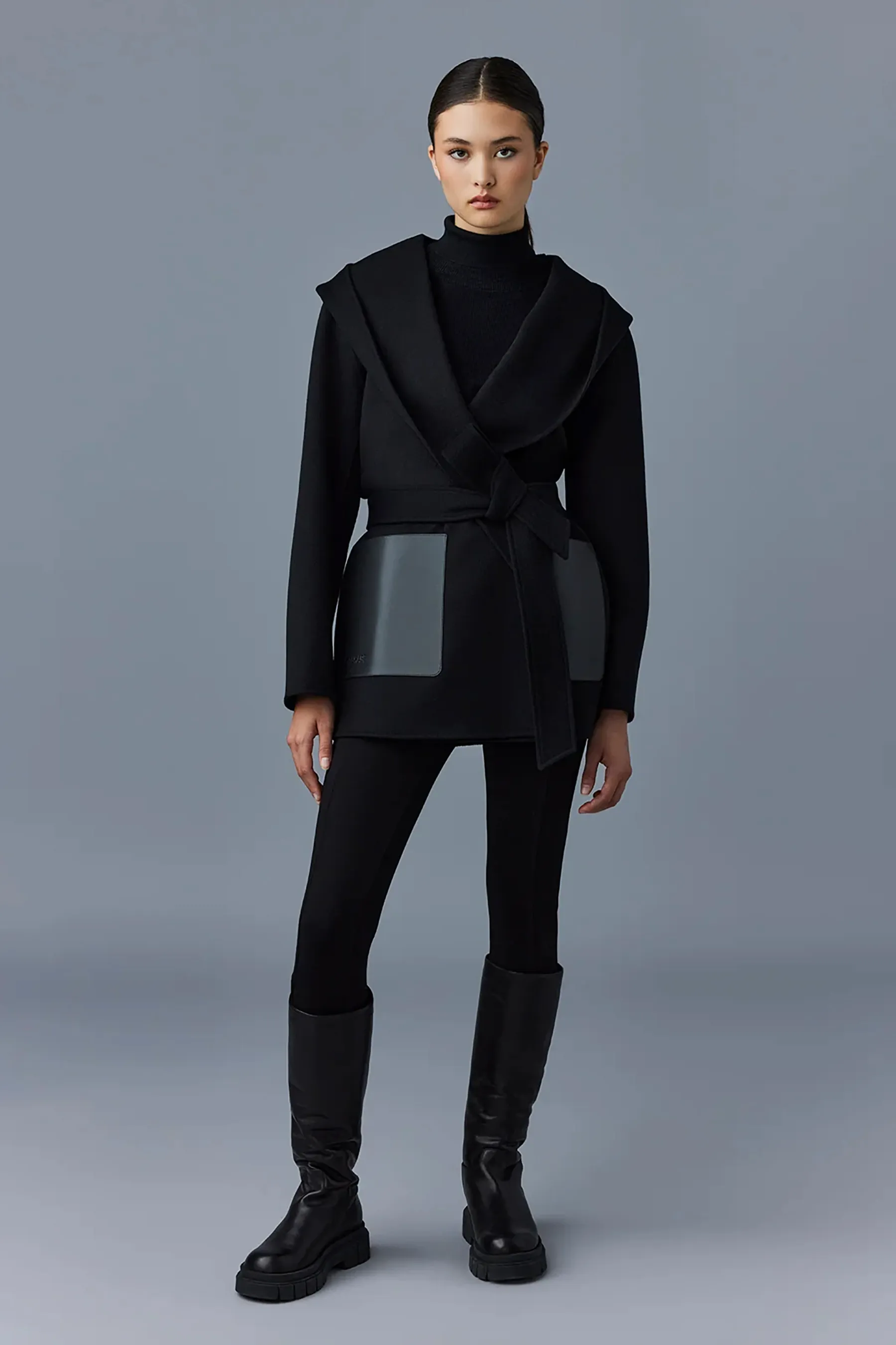 MACKAGE Double-Face Wool Wrap Coat Azra  