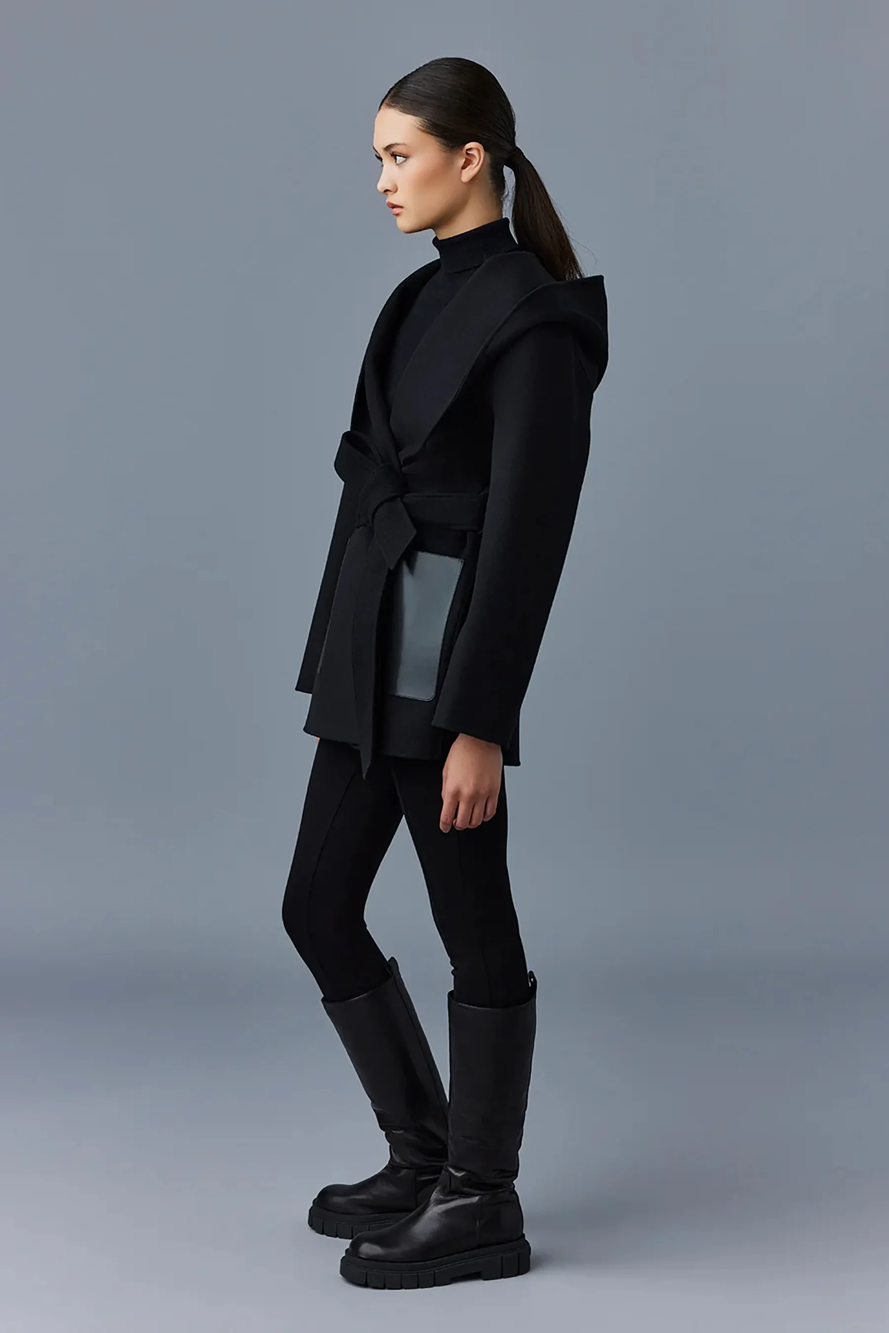 MACKAGE Double-Face Wool Wrap Coat Azra  